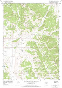 7.5' Topo Map of the Burnt Mountain, WY Quadrangle