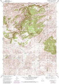 7.5' Topo Map of the Moonshine Peak, WY Quadrangle