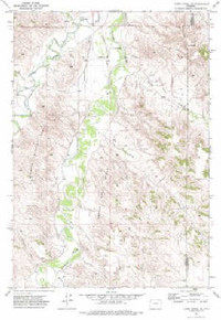 7.5' Topo Map of the Cabin Creek SE, WY Quadrangle