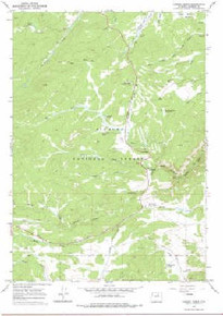 7.5' Topo Map of the Caribou Creek, WY Quadrangle