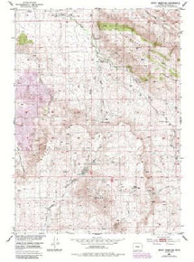 7.5' Topo Map of the Ervay Basin SW, WY Quadrangle