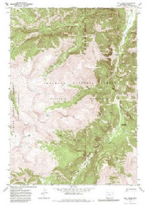 7.5' Topo Map of the Fall Creek, WY Quadrangle
