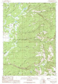 7.5' Topo Map of the Hominy Peak, WY Quadrangle