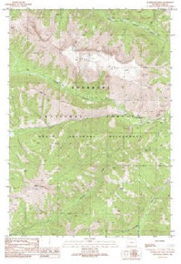 7.5' Topo Map of the Hurricane Mesa, WY Quadrangle