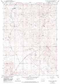 7.5' Topo Map of the Hylton Ranch, WY Quadrangle