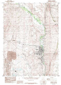 7.5' Topo Map of the Kemmerer, WY Quadrangle