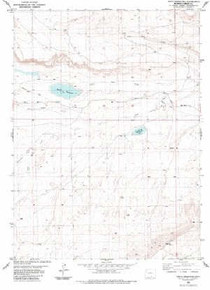 7.5' Topo Map of the Kindt Reservoir, WY Quadrangle