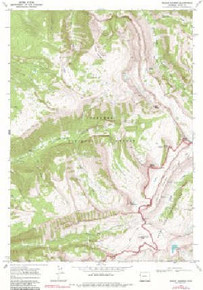 7.5' Topo Map of the Mount Bannon, WY Quadrangle