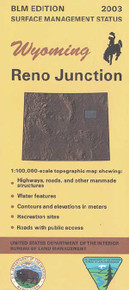 BLM 30' x 60' Surface Management Map of Reno Junction, WY Quadrangle