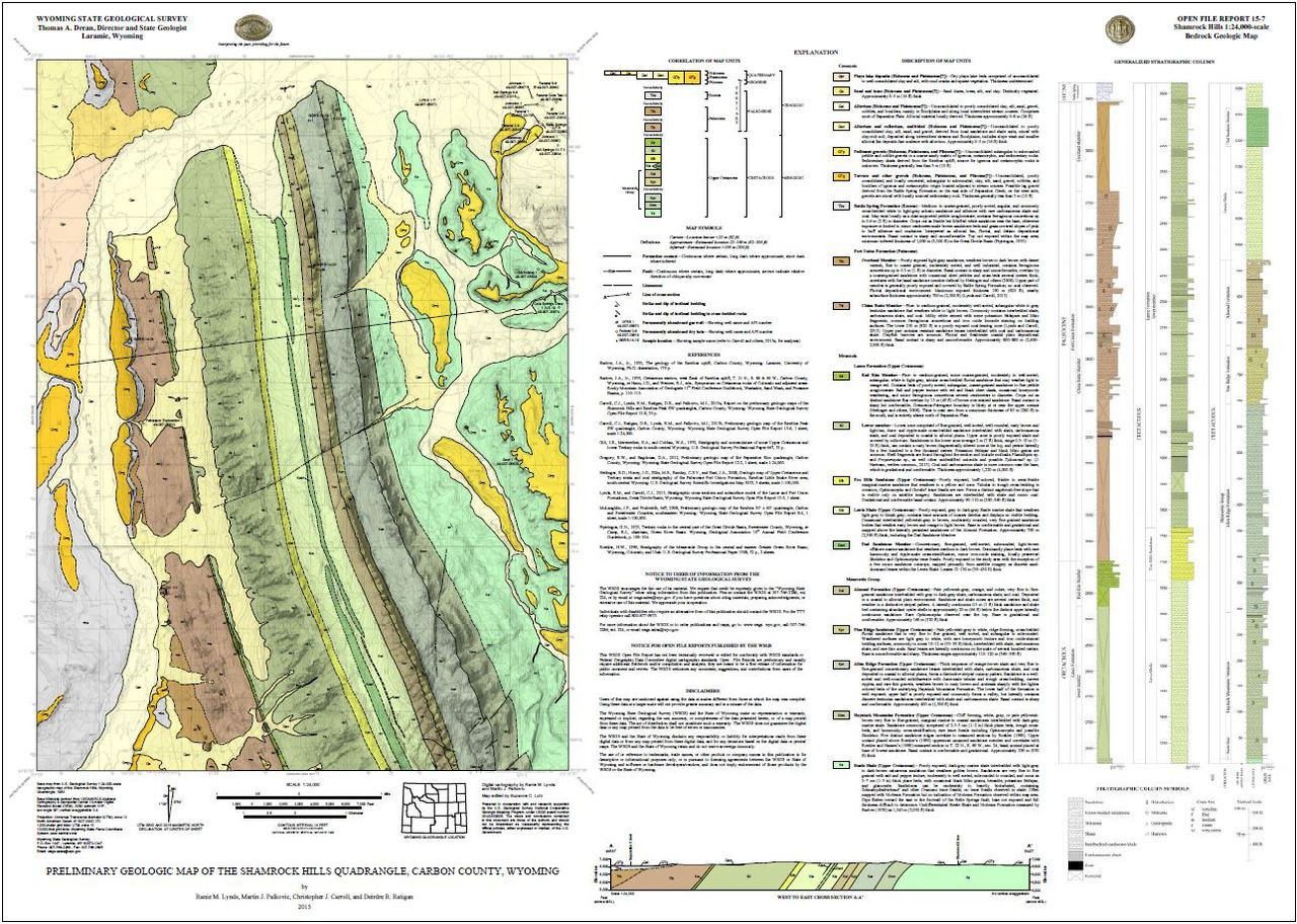 Preliminary Geologic Map Of The Shamrock Hills Quadrangle, Carbon ...