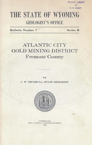 Atlantic Gold Mining District, Fremont County (1914)