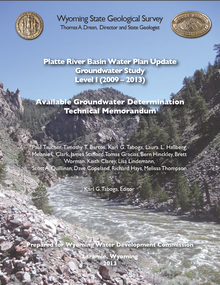 Platte River Basin Water Plan Update, Level I (2009–2013): Available Groundwater Determination (2013)