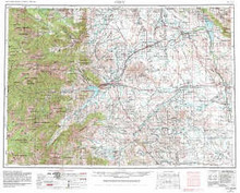 USGS 1° x 2° Area Map Sheet of Cody, WY Quadrangle