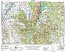 USGS 1° x 2° Area Map Sheet of Driggs, ID Quadrangle