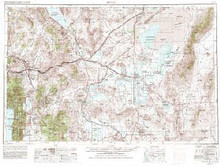 USGS 1° x 2° Area Map Sheet of Reno, NV Quadrangle