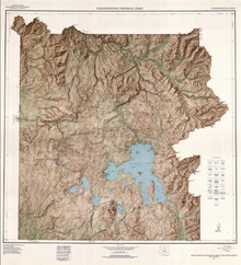 Yellowstone Shaded Relief Map