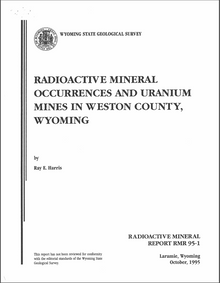 Radioactive Mineral Occurrences and Uranium Mines in Weston County, Wyoming (1995)