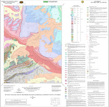 Revised Geologic Map of the Miners Delight Quadrangle, Fremont County, Wyoming (2006) *FOLDED MAP*