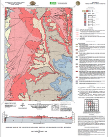 Geologic Map of the Tabletop Quadrangle, Johnson and Washakie Counties, Wyoming (2011)