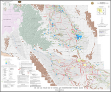  Oil and Gas Fields Map of Southeastern Wyoming Basins (2007)