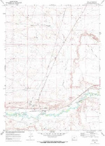 7.5' Topo Map of the Opal, WY Quadrangle