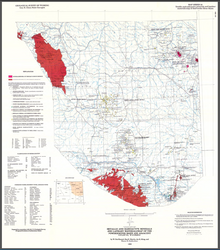 Metallic and Radioactive Minerals and Lapidary Materials Map of the Powder River Basin and Adjacent Uplifts, Wyoming (1990)