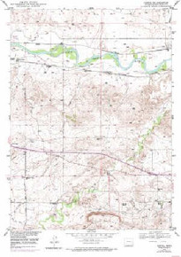 7.5' Topo Map of the Orpha, WY Quadrangle