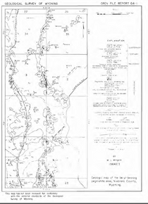 Geologic Map of the Beryl-Bearing Pegmatite Area, Niobrara County, Wyoming (1964)