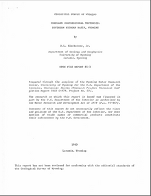 Foreland Compressional Tectonics: Southern Bighorn Basin, Wyoming (1985)