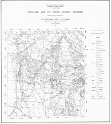 Geologic Map of Crook County, Wyoming (1936)