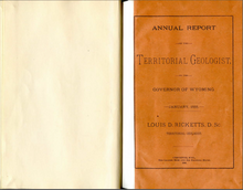 Annual Report of the Territorial Geologist to the Governor of Wyoming (1888)