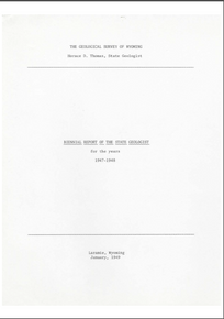 Biennial Report of the State Geologist (1947-1948) (1948)