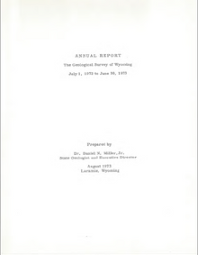 Annual Report of the Geological Survey of Wyoming (1972-1973) (1973)