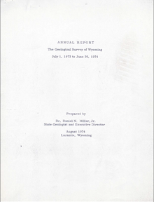 Annual Report of the Geological Survey of Wyoming (1973-1974) (1974)