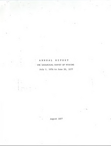 Annual Report of the Geological Survey of Wyoming (1976-1977) (1977)