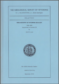 Bibliography of Wyoming Geology 1945–1949 (1973)