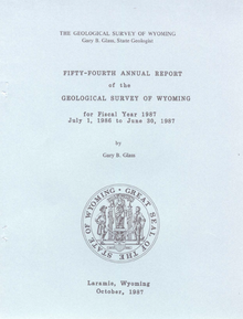 Fifty-Fourth Annual Report of the Geological Survey of Wyoming (1987)