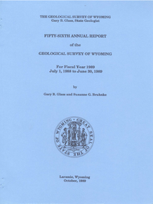 Fifty-Sixth Annual Report of the Geologocal Survey of Wyoming (1989)