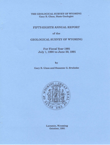 Fifty-Eighth Annual Report of the Geological Survey of Wyomingy (1991)