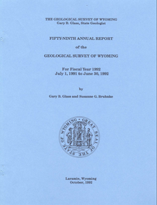 Fifty-Ninth Annual Report of the Geological Survey of Wyoming (1992)