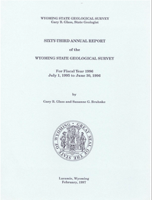Sixty-Third Annual Report of the Wyoming State Geological Survey (1996)
