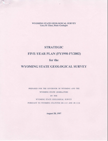 Strategic Five-Year Plan (FY1996–FY2000) for the Wyoming State Geological Survey (1997)