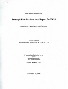 Strategic Plan Performance Report for FY1999 (1999)