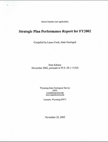 Strategic Plan Performance Report for FY2002  (2002)