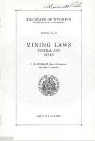 Mining Laws Federal and State (1921)