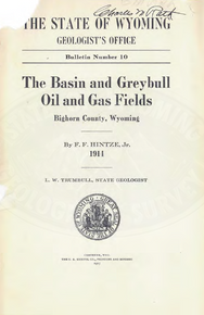 Basin and Greybull Oil and Gas Fields, Big Horn County, Wyoming (1914)