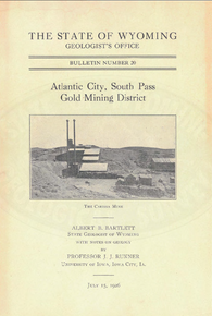 Atlantic City, South Pass Gold Mining District (1926)