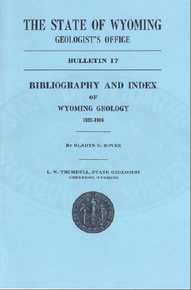 Bibliography and Index of Wyoming Geology 1823–1916 (1918)