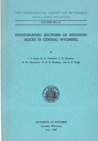Stratigraphic Sections of Mesozoic Rocks in Central Wyoming (1947)