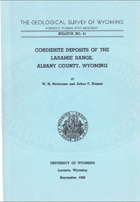 Cordierite Deposits of the Laramie Range, Albany County, Wyoming (1949)